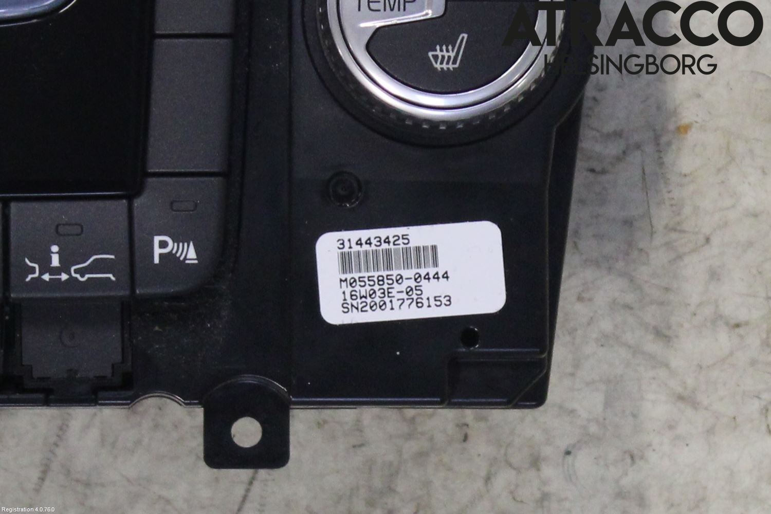 Volvo V70 14-16 Varme Ac Betjening-Display