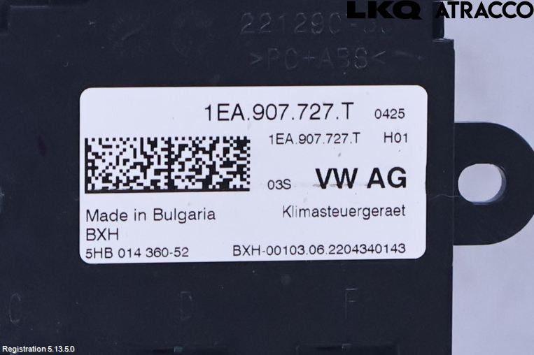 Volkswagen VW ID.4 21- Varme Ac Betjening-Display