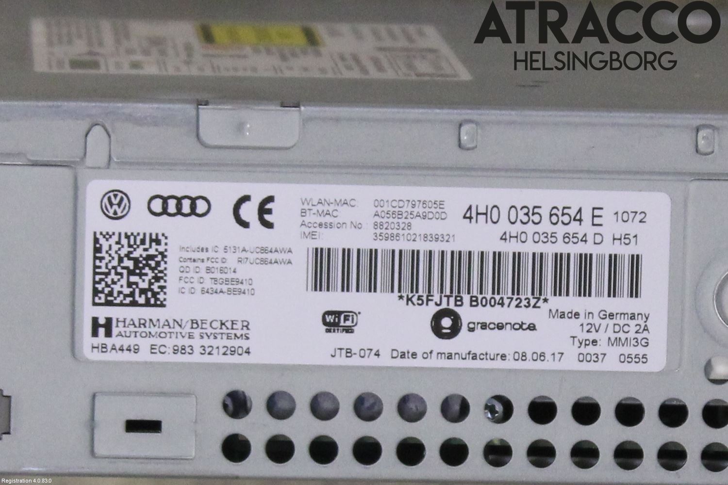 Audi A8/S8 4H 10-17 Stereo Radio Med Cd