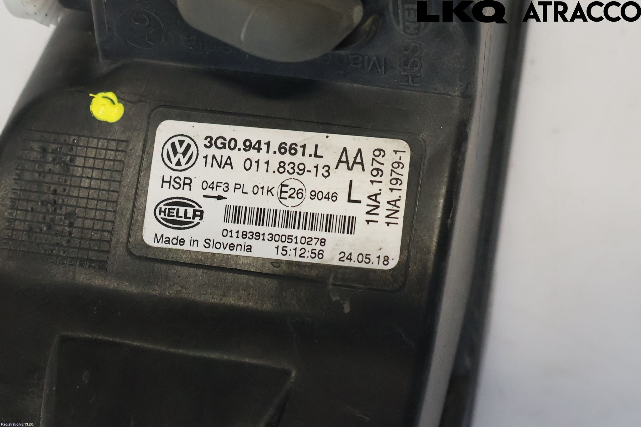 Volkswagen VW PASSAT 15-19 Frontlykt-Kurve-Tåkelys