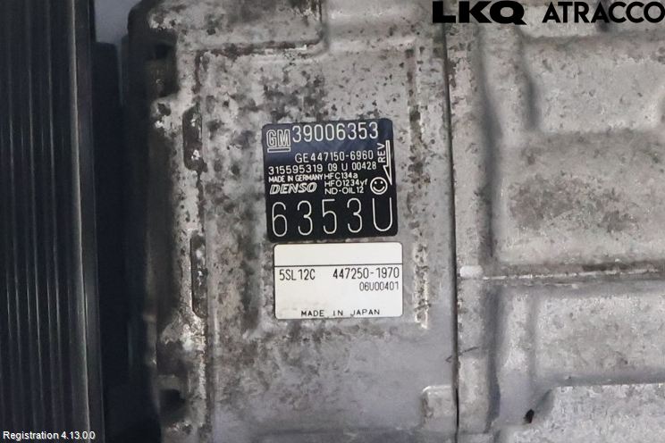 Opel CORSA E 15-19 Varme Ac Kompressor