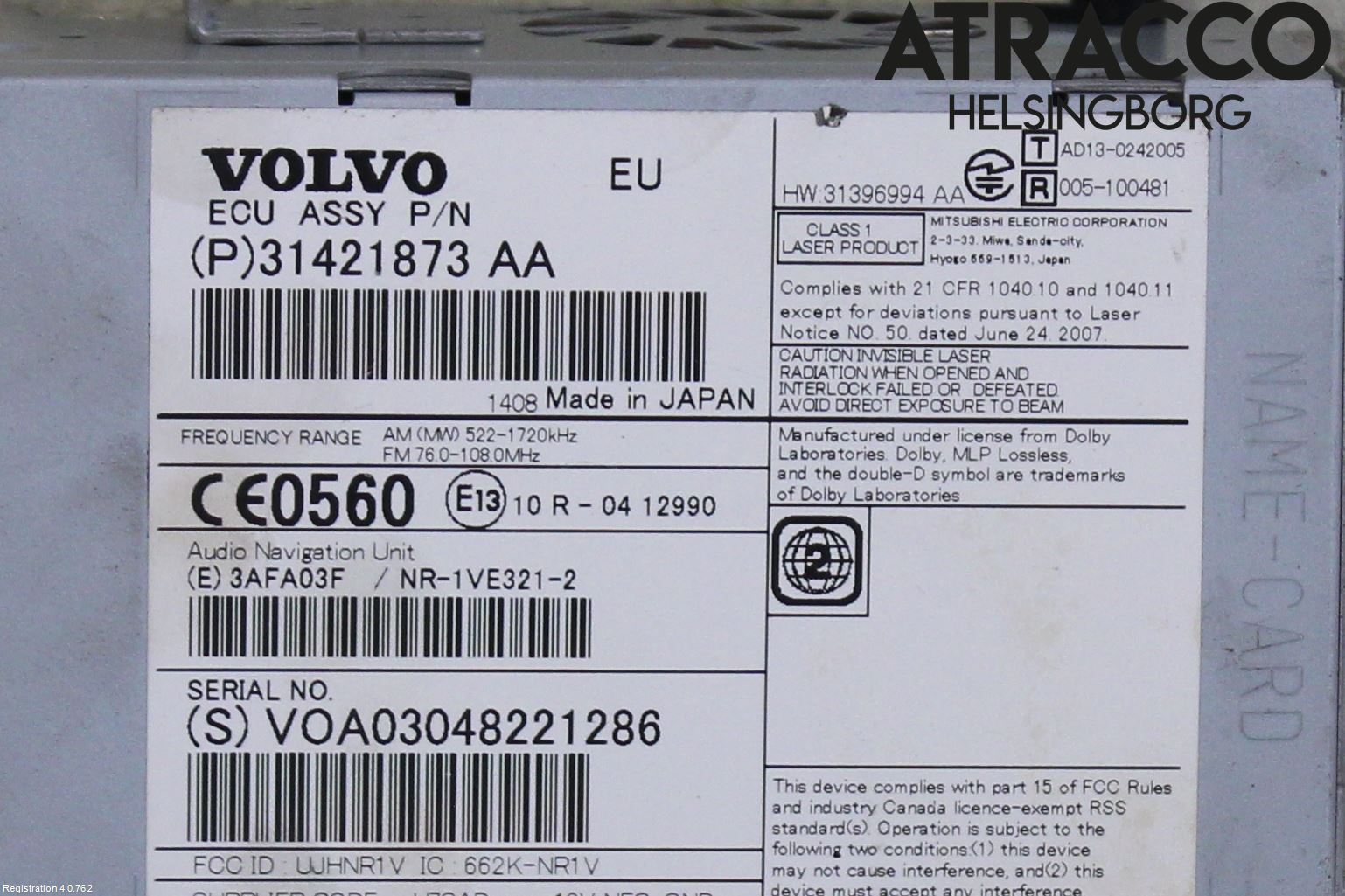 Volvo XC60 14-17 Stereo Radio Med Cd