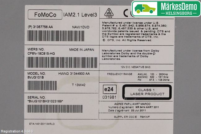 Jaguar XF 08-15 Stereo Radio Med Cd