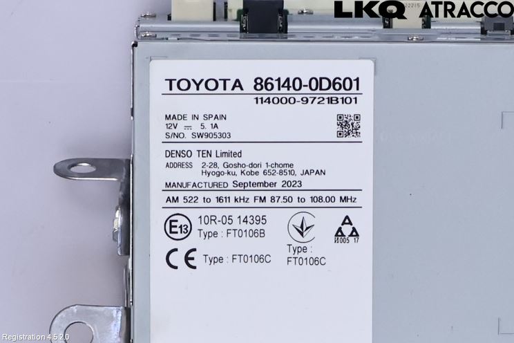 Toyota YARIS CROSS XP21 21- Stereo Radio Med Cd