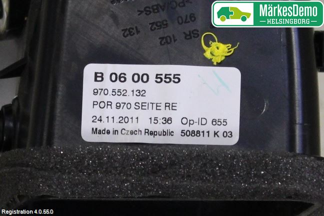Porsche PANAMERA 09- Dashbord Kanal - Dyse
