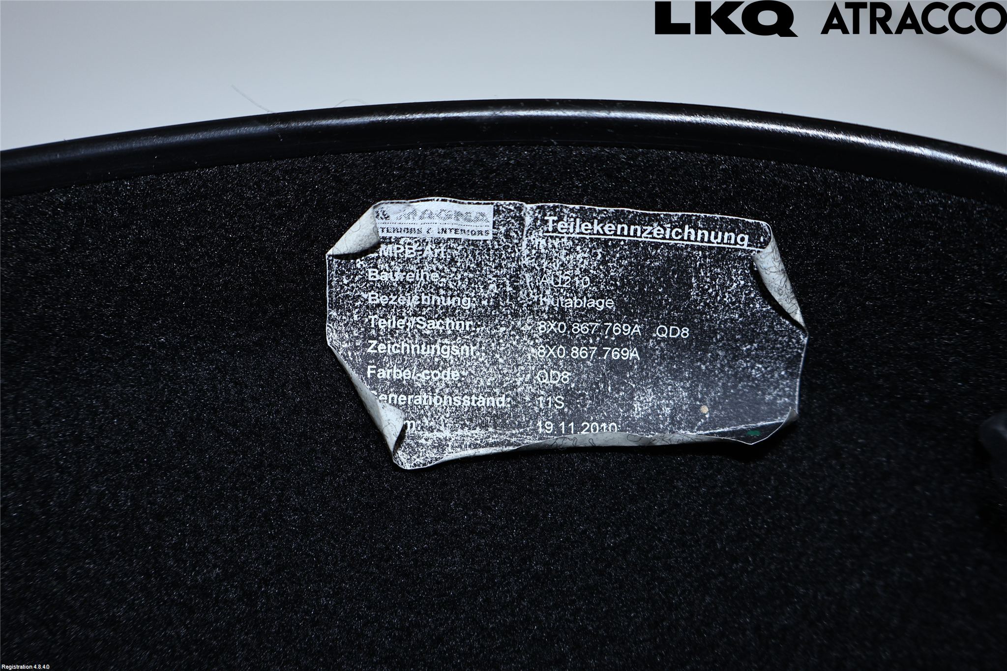 Audi A1/S1 11-18 Innr Hattehylle