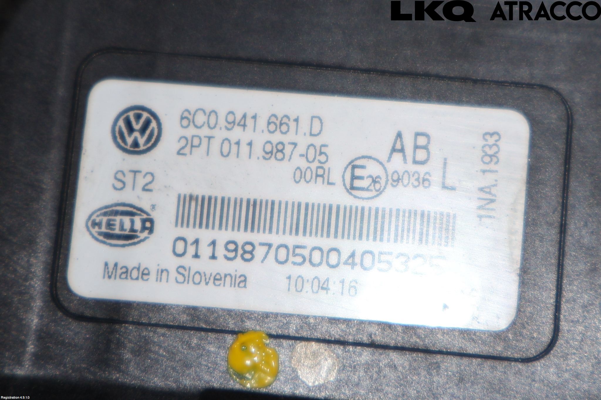 Volkswagen VW POLO 10-17 Frontlykt-Kurve-Tåkelys
