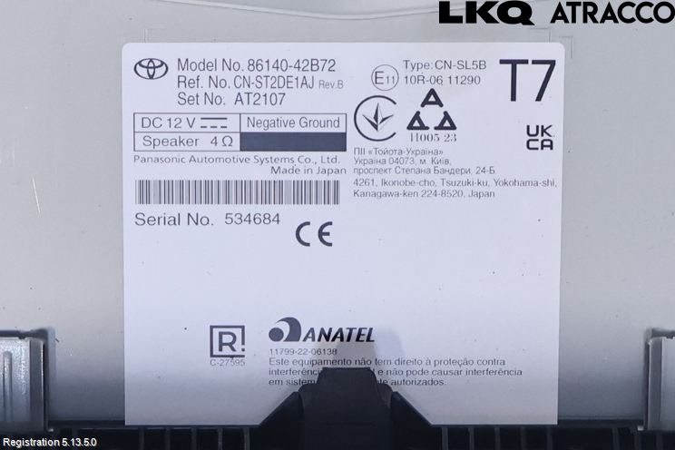 Toyota RAV4 19- Stereo Radio Med Cd