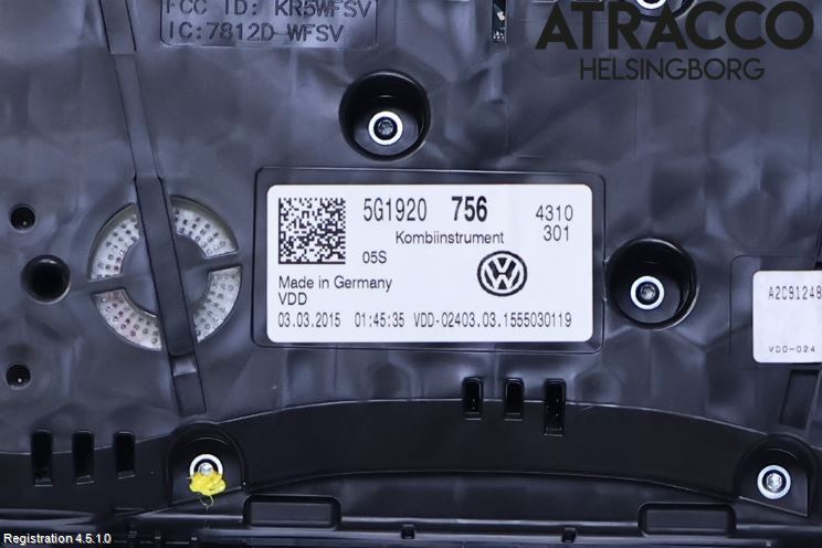 Volkswagen VW GOLF / E-GOLF VII 13-20 Instr Kombinert