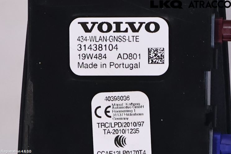 Volvo V60 19- Stereo Antenne Radio-Tv