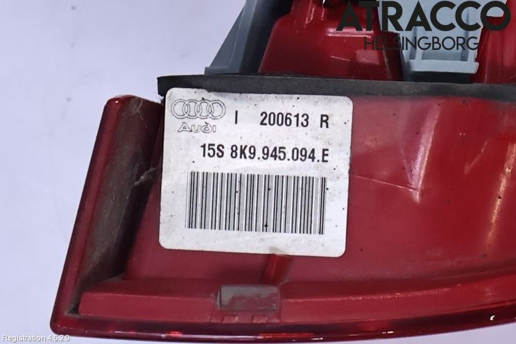 Audi A4 12-15 Baklykt Høyre  På Luke(Indre)