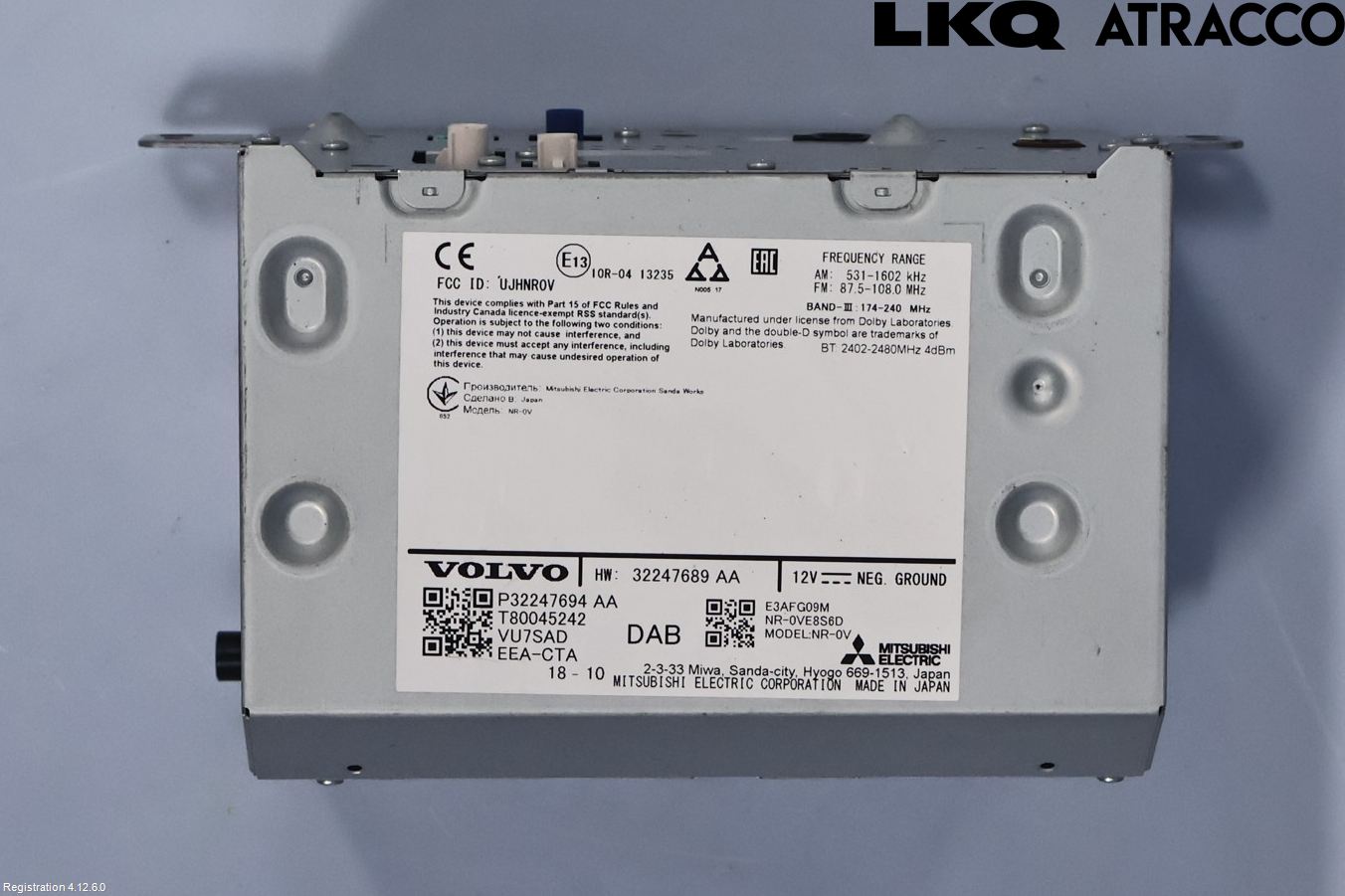 Volvo V60 19- Stereo Radio