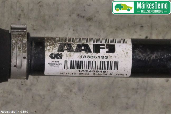 Opel ASTRA J 10-15 Drivaksel Foran Kompl Venstre