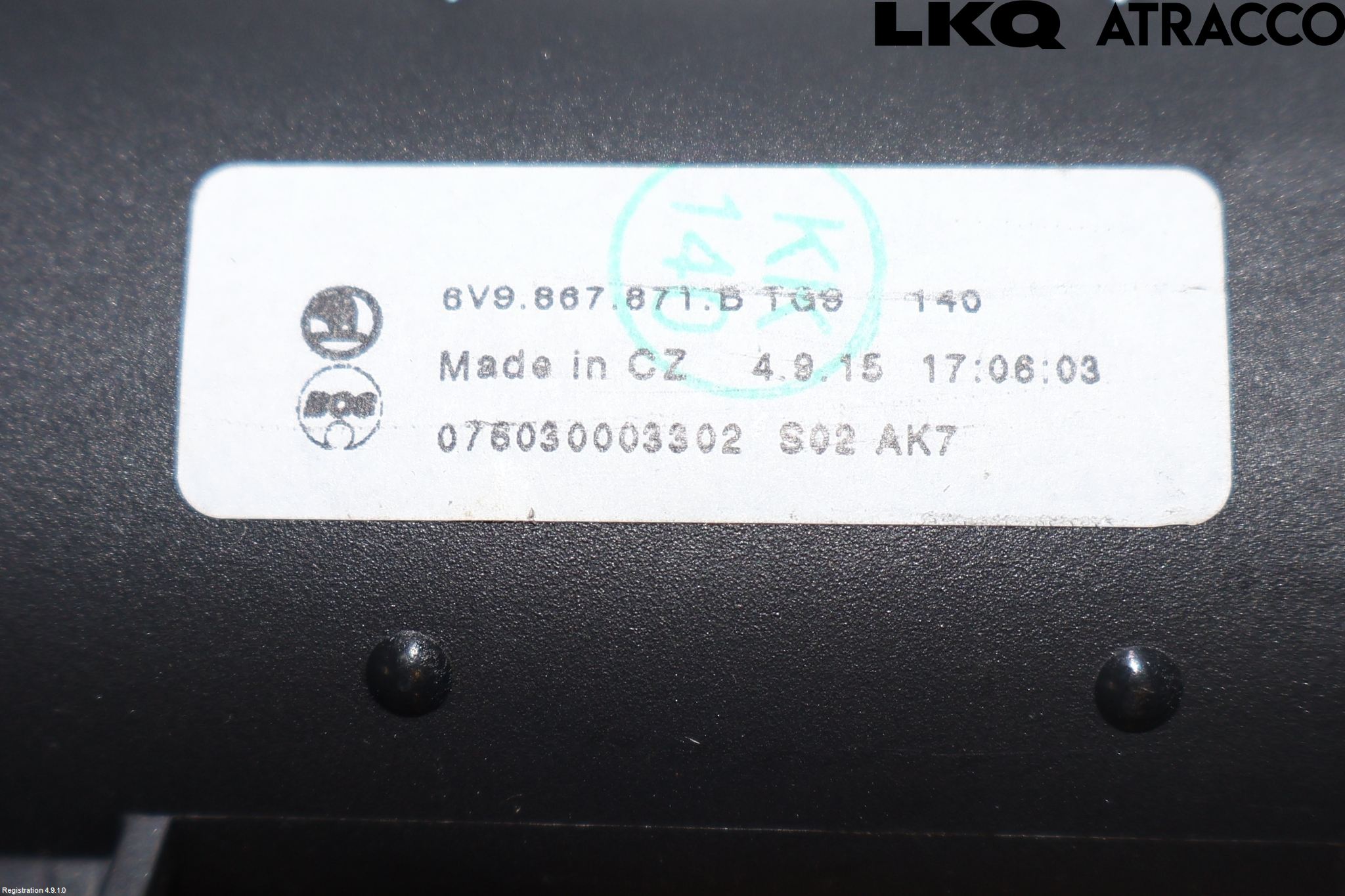 Skoda FABIA 15-21 Innr Innsyn Beskytelse Stv
