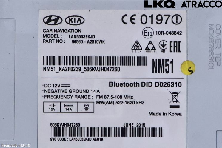 Kia CEED 12-18 Stereo Radio Med Cd