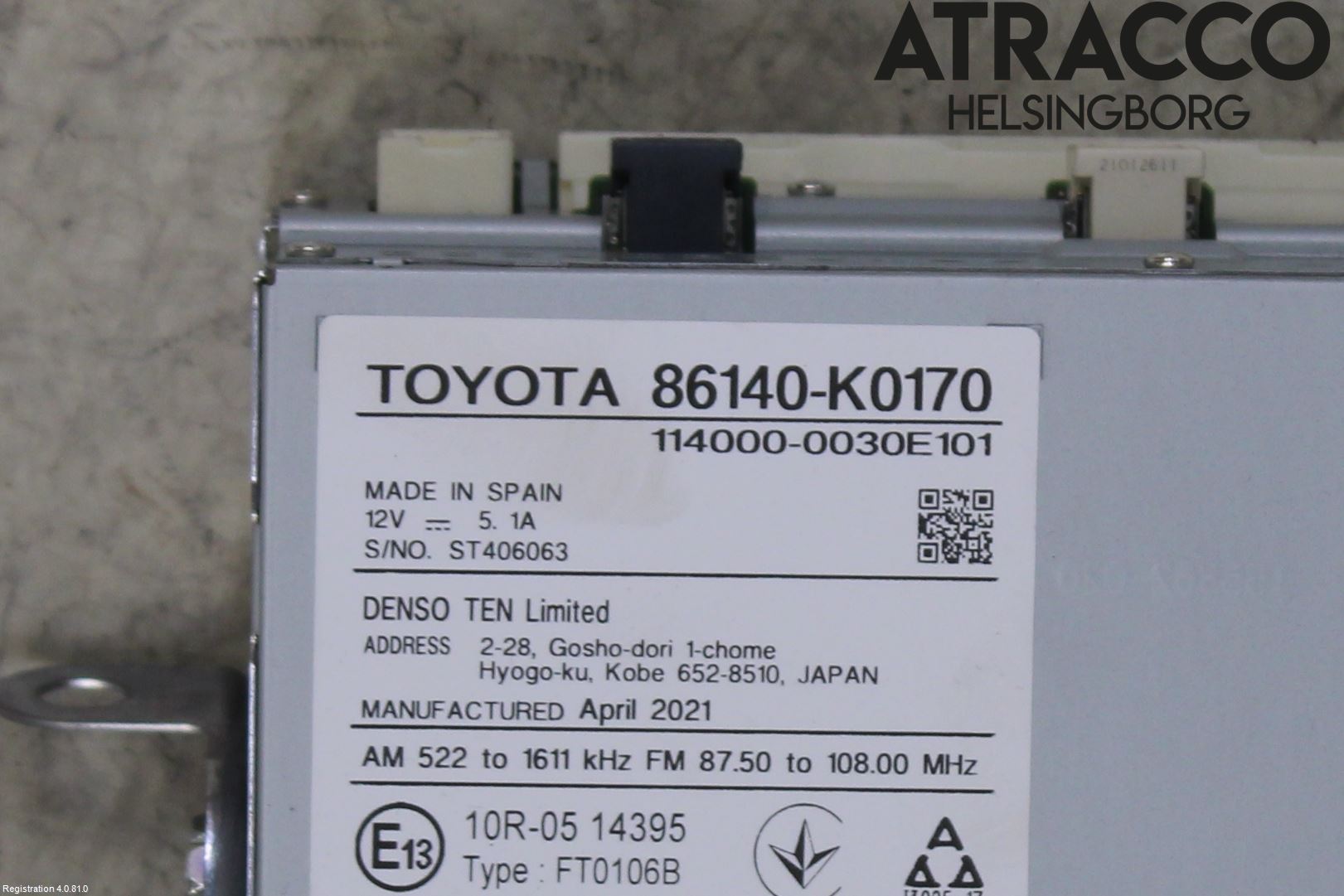 Toyota YARIS XP21 20- Stereo Radio Med Cd
