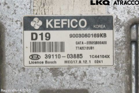 Kia PICANTO 12-17 Styreenhet Innsprøytning