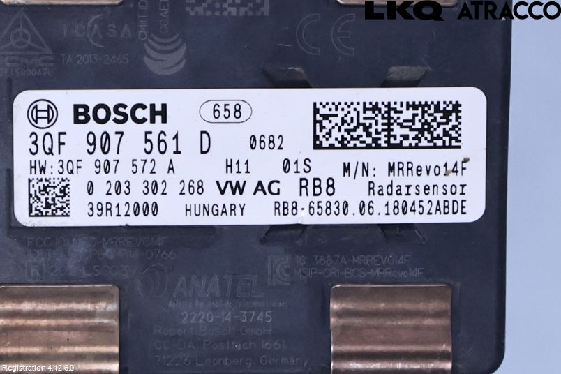 Volkswagen VW GOLF / E-GOLF VII 13-20 Sensor Fartsbegrensning