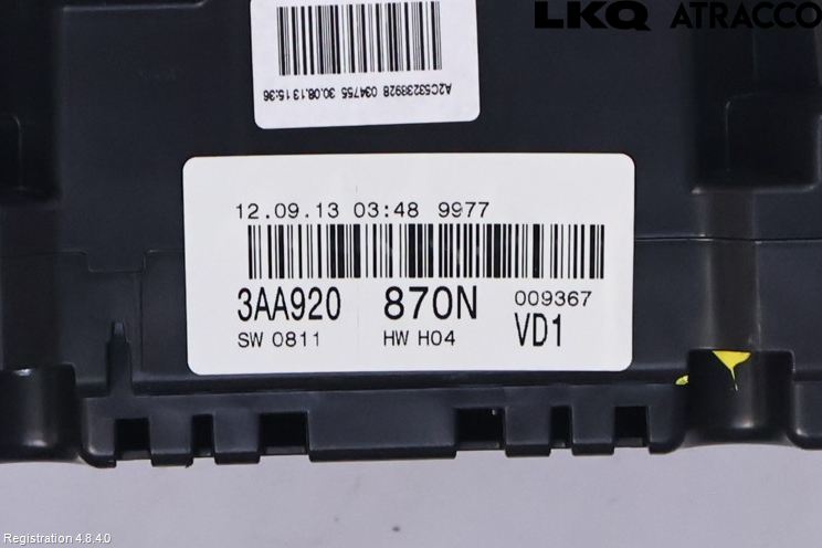 Volkswagen VW PASSAT 11-14 Instr Kombinert