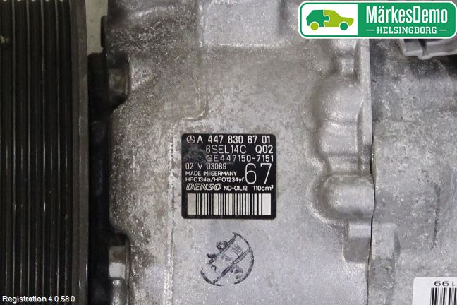 Mercedes-Benz MB VITO/V-KLASS (W640,W447,W448) 14- Varme Ac Kompressor