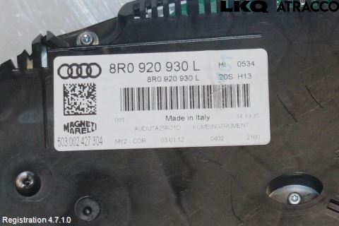 Audi Q5 09-16 Instr Kombinert