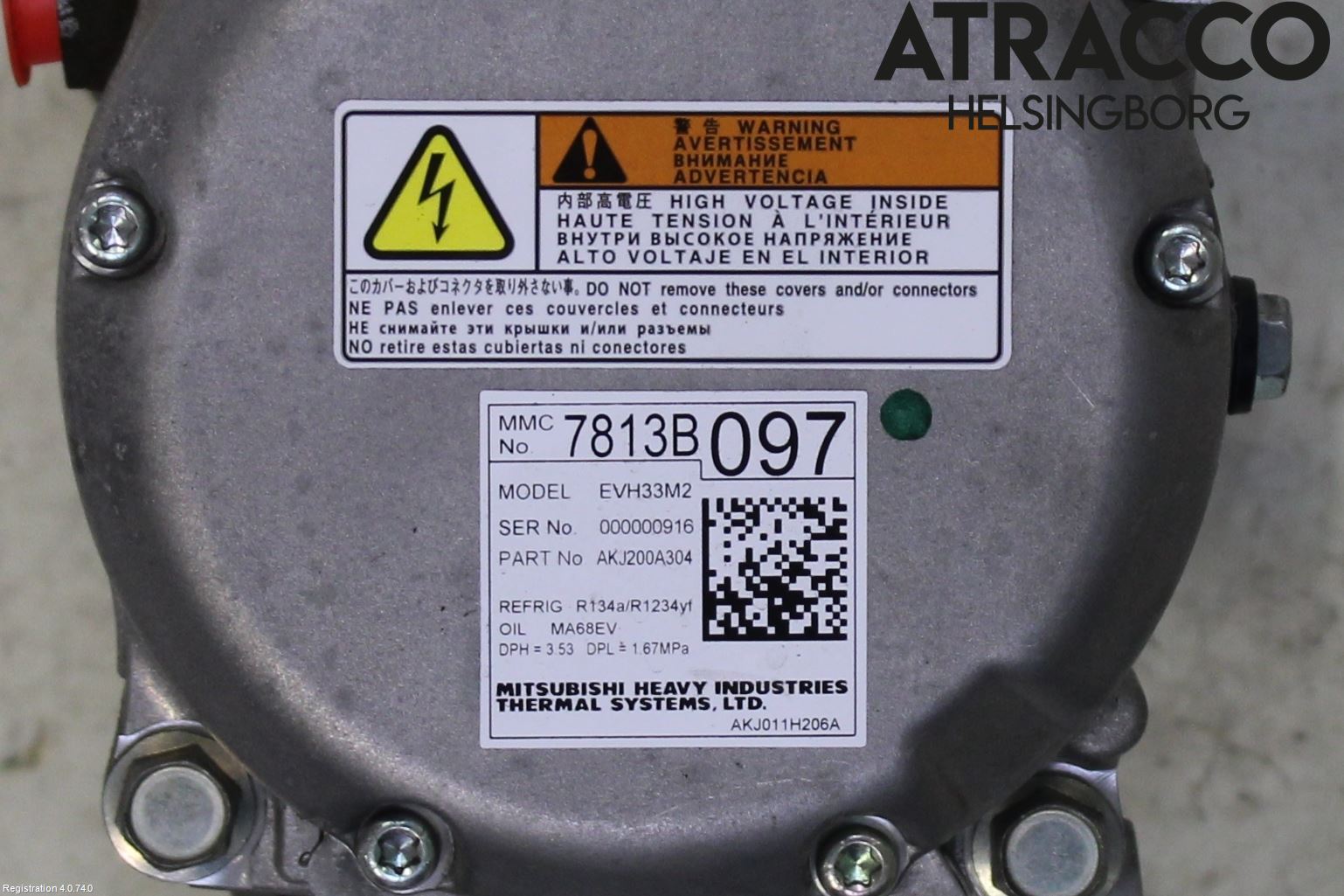 Mitsubishi OUTLANDER 13-21 Varme Ac Kompressor