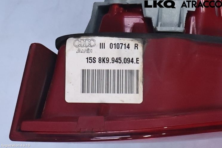 Audi A4 12-15 Baklykt Høyre  På Luke(Indre)