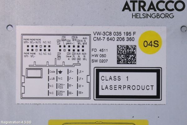 Volkswagen VW PASSAT 11-14 Stereo Radio Med Cd