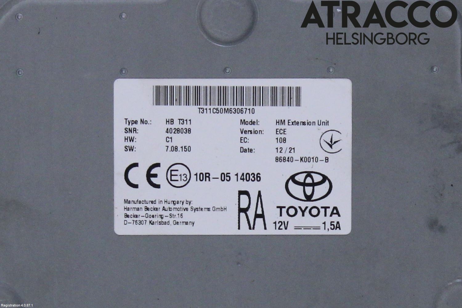 Toyota RAV4 19- Stereo Radio Øvrig