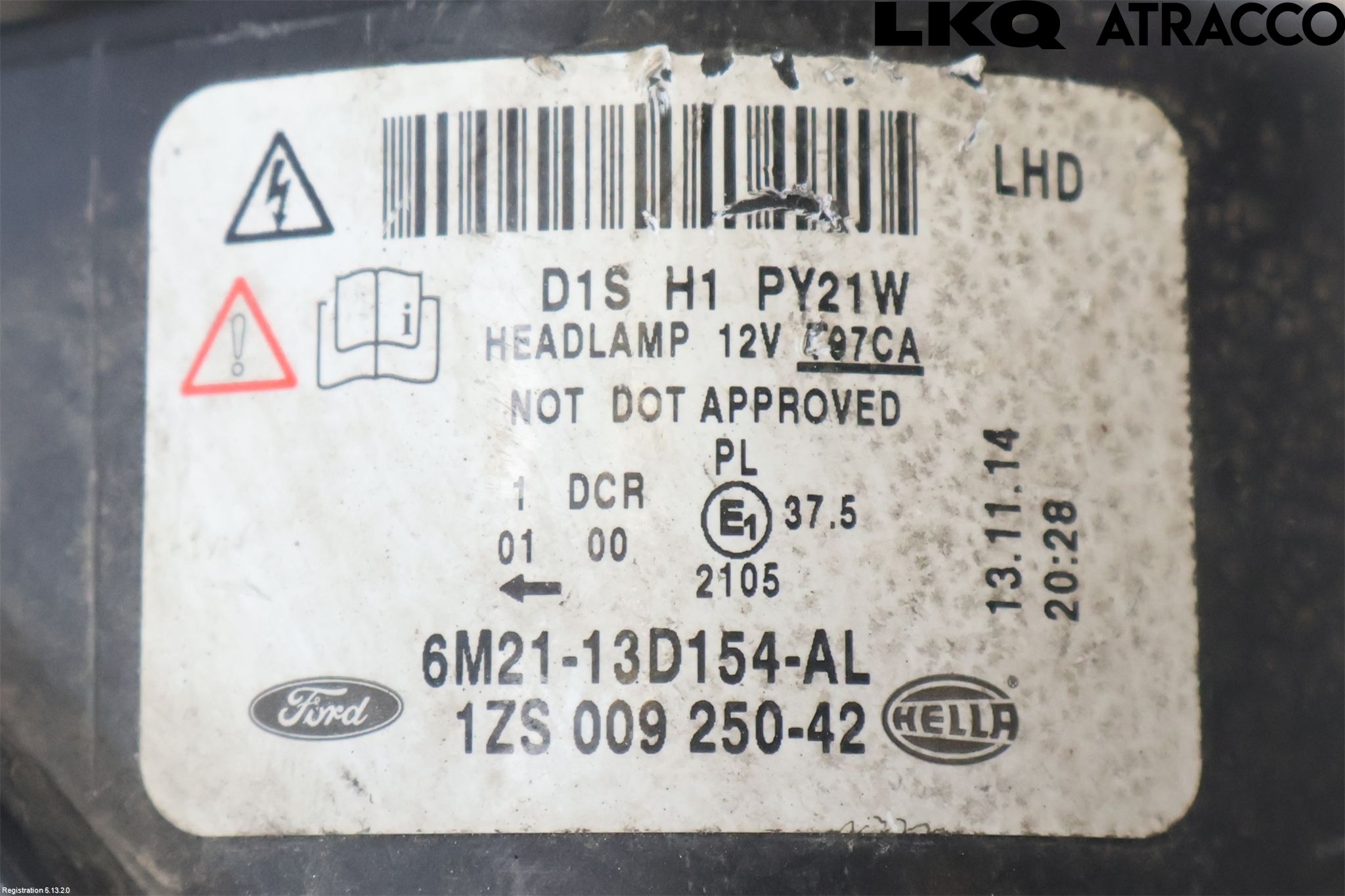 Ford S-MAX 06-15 Frontlykt Høyre