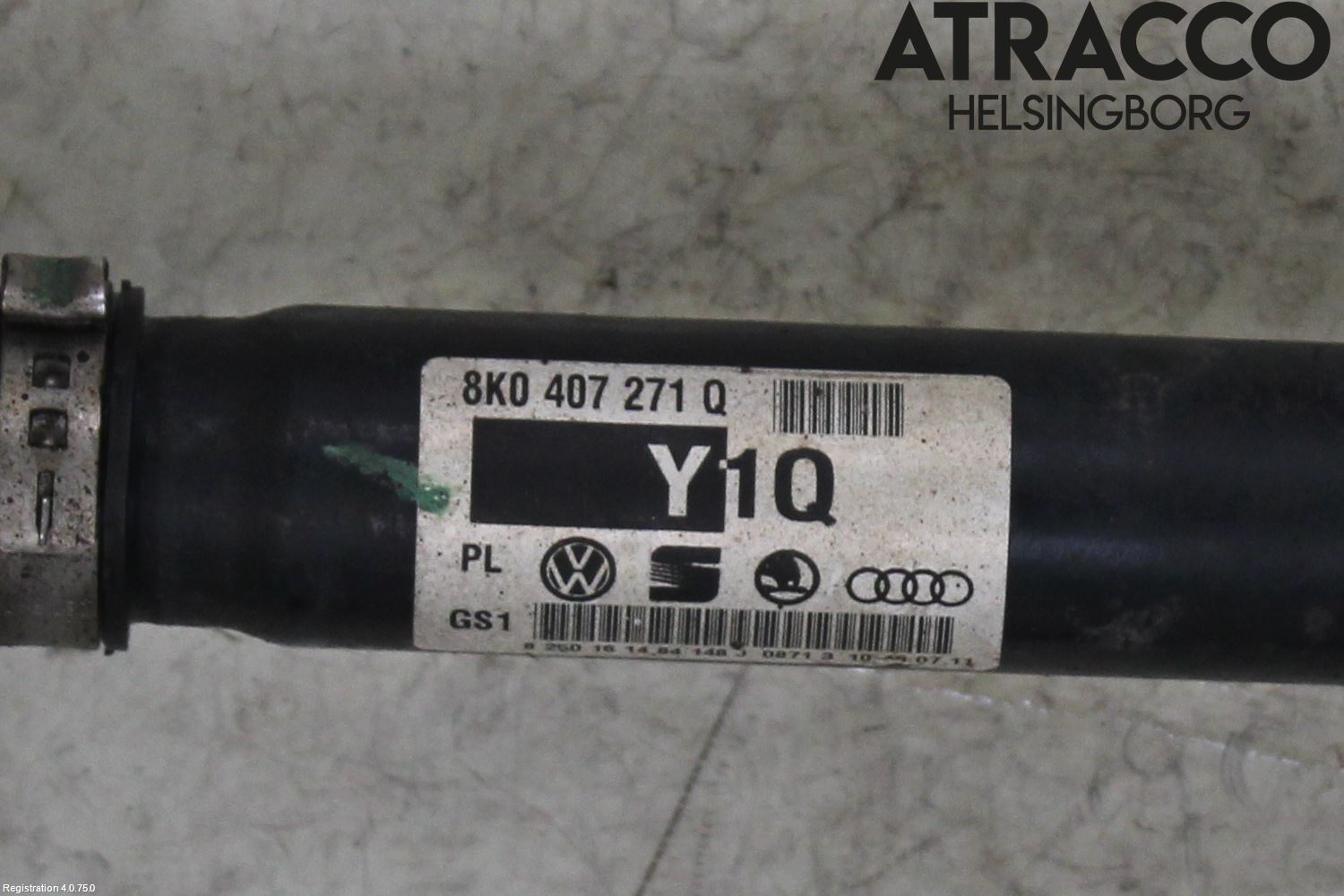 Audi A4/S4 08-11 Drivaksel Foran Kompl Høyre