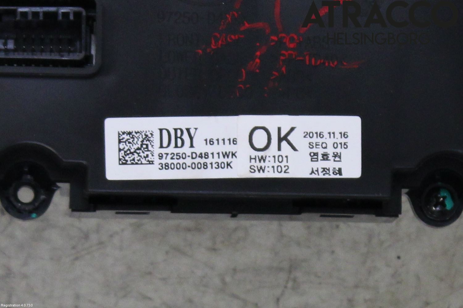 Kia OPTIMA 16-20 Varme Ac Betjening-Display