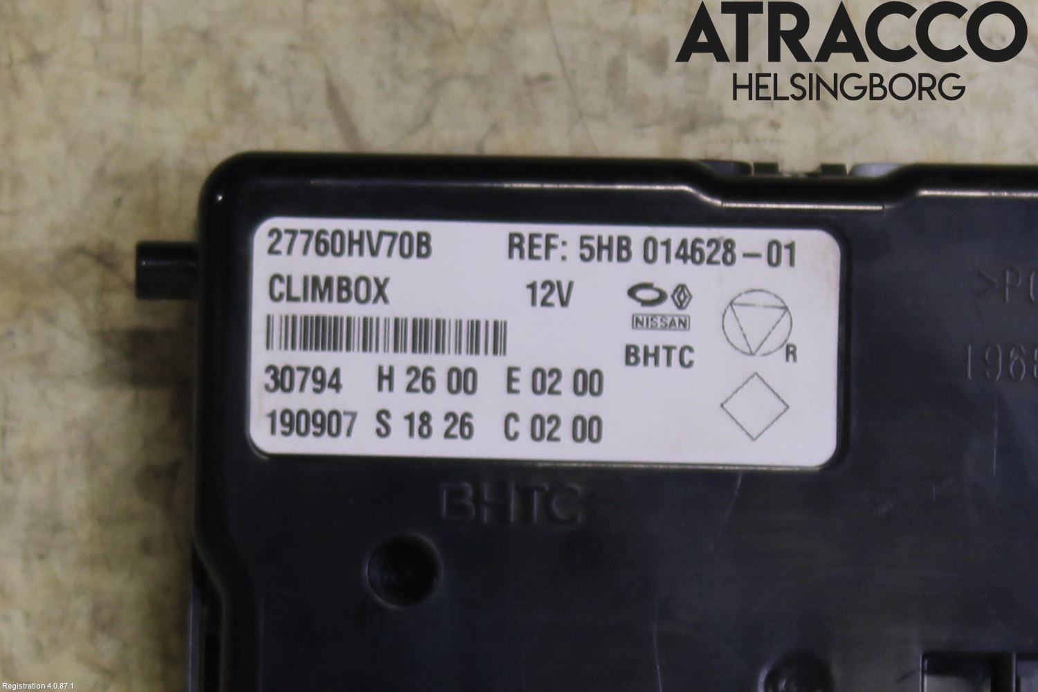 Nissan QASHQAI 17-21 Varme Ac Betjening-Display