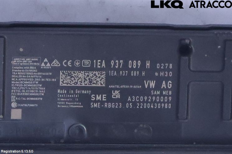 Volkswagen VW ID.4 21- Styreenhet Klima
