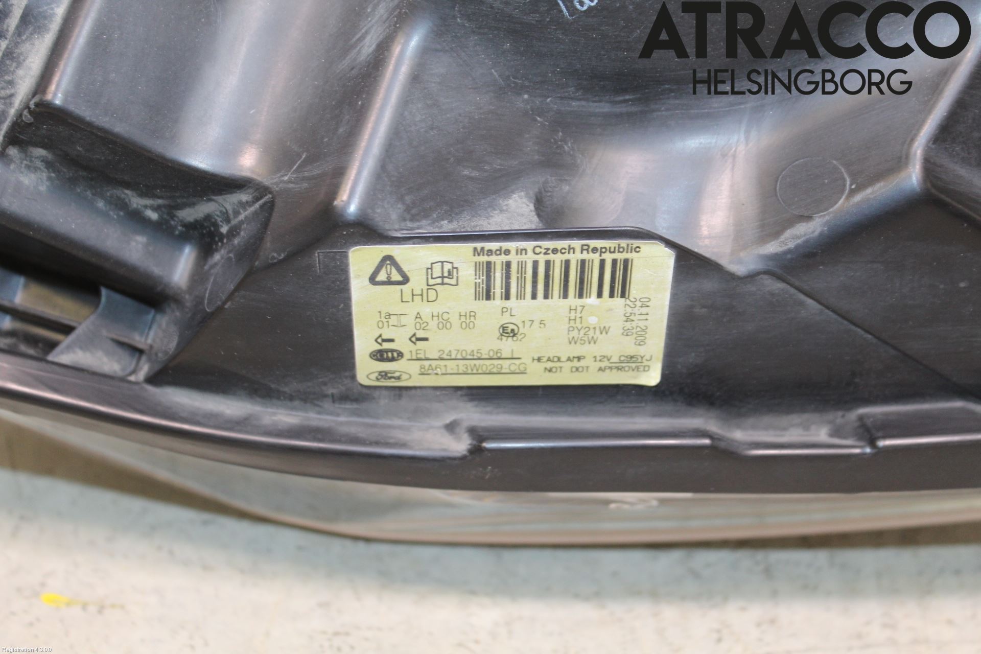 Ford FIESTA 09-12 Frontlykt Høyre