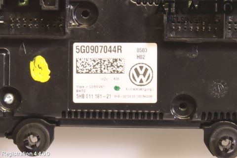 Volkswagen VW GOLF / E-GOLF VII 13-20 Varme Ac Betjening-Display