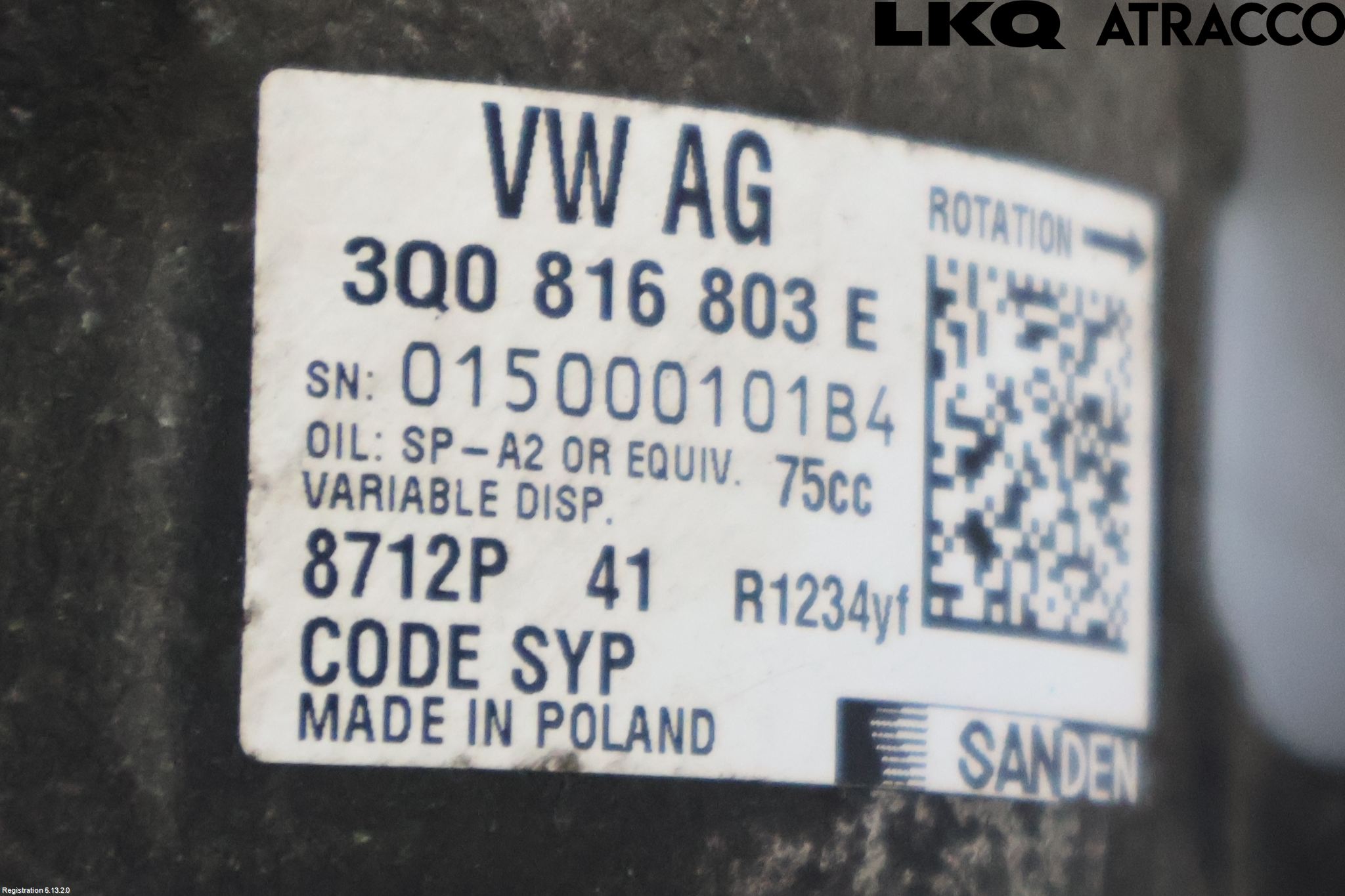 Volkswagen VW T-CROSS 19- Varme Ac Kompressor