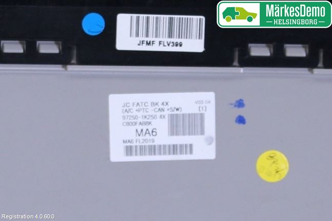 Hyundai ix20 Varme Ac Betjening-Display