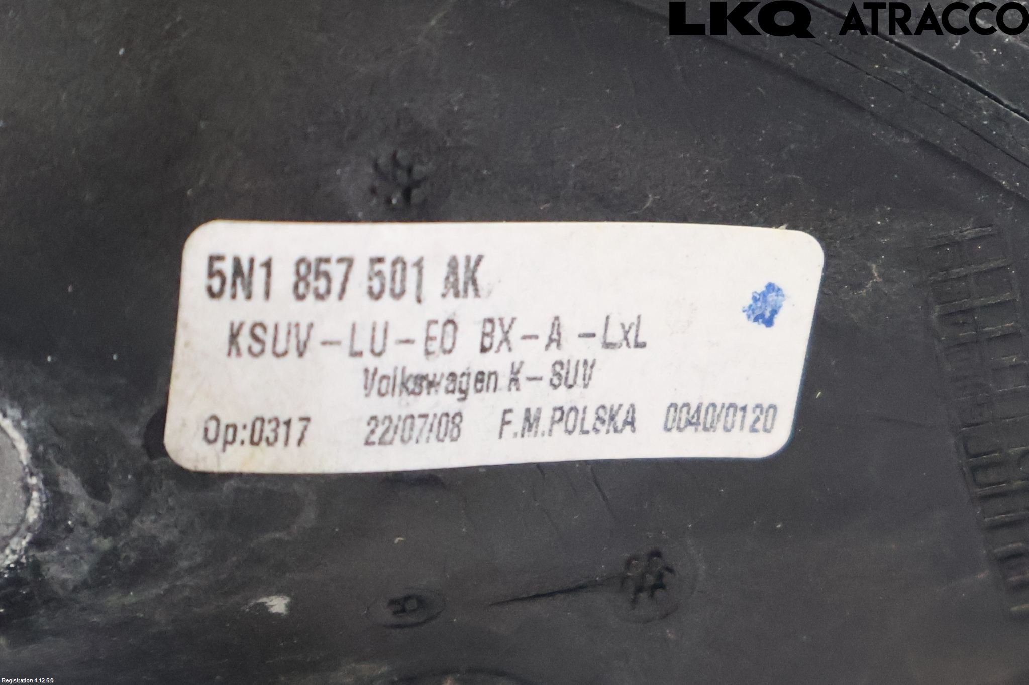 Volkswagen VW TIGUAN 07-16 Speil V M-El Justering
