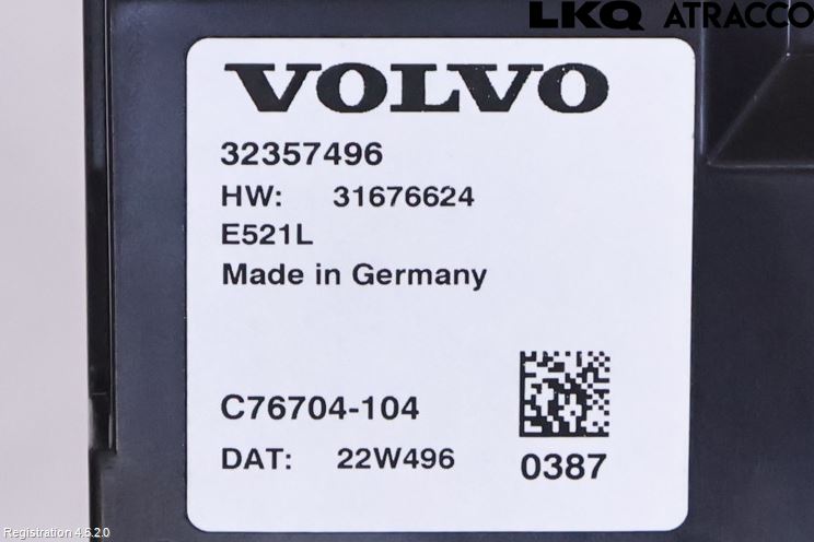 Volvo XC60 18- Styreenhet Bakluke