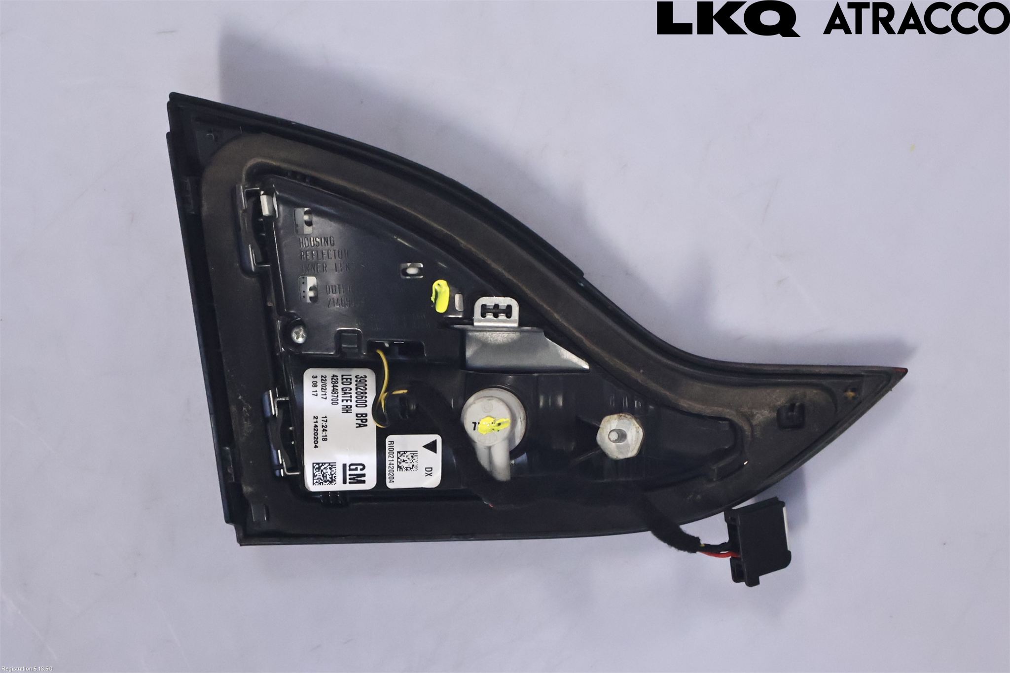 Opel ZAFIRA C 12-19 Baklykt Høyre  På Luke(Indre)