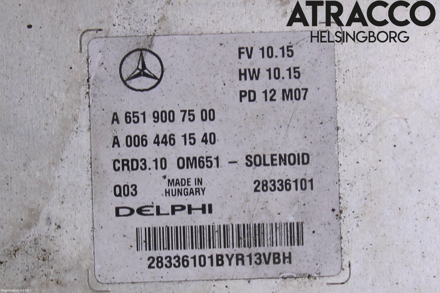 Mercedes-Benz MB E-KLASS (W212) 09-16 Styreenhet Dieselpumpe
