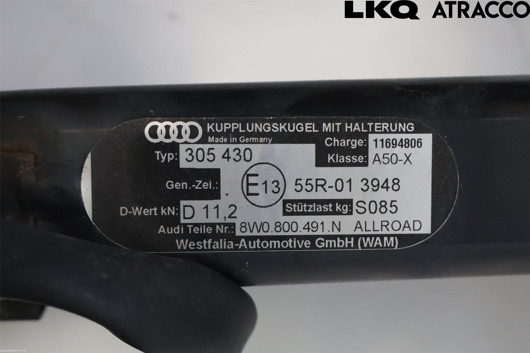 Audi A4/S4 B9 16-19 Tilhengerfeste