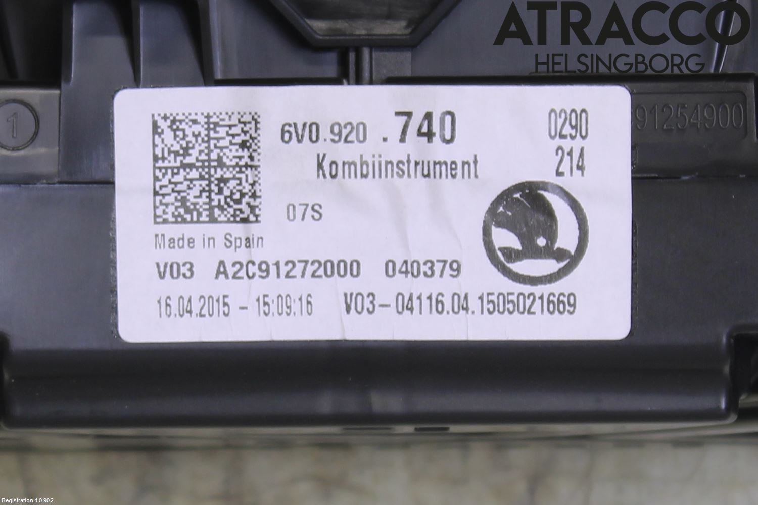Skoda FABIA 15-21 Instr Kombinert