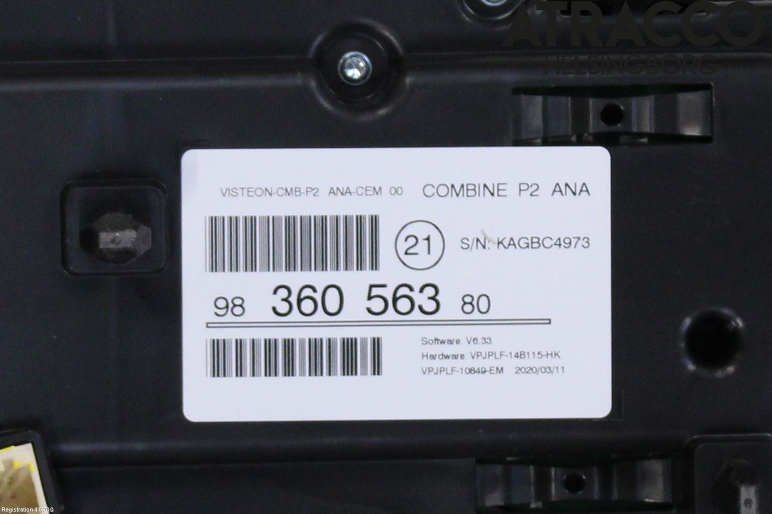 Peugeot 208/E-208 20- Instr Kombinert