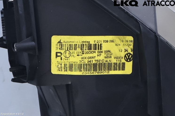 Volkswagen VW PASSAT CC 08-16 Frontlykt Høyre