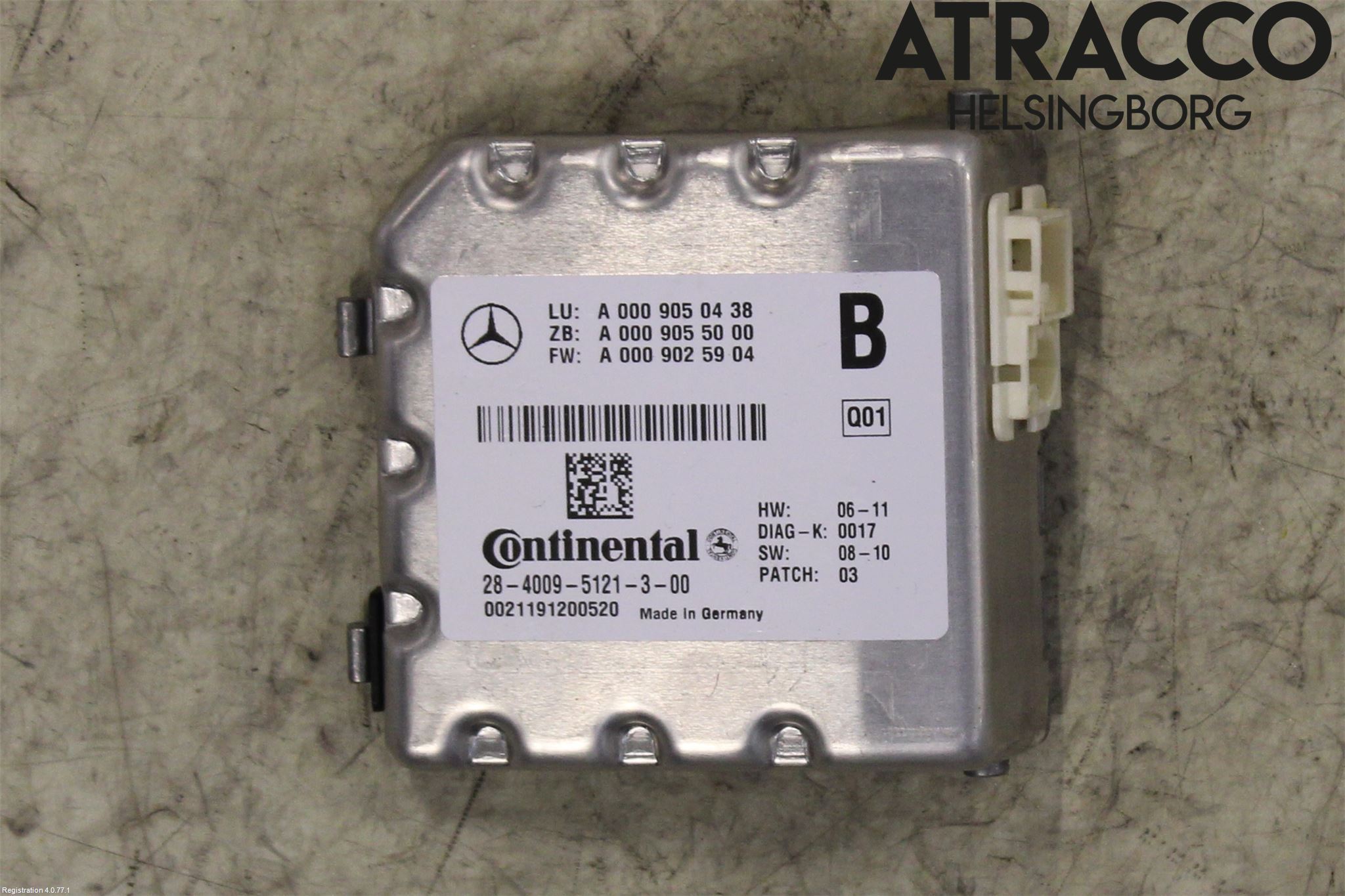 Mercedes-Benz MB C-KLASS (W204) 07-15 Sensor Kollisjonsbeskyttelse