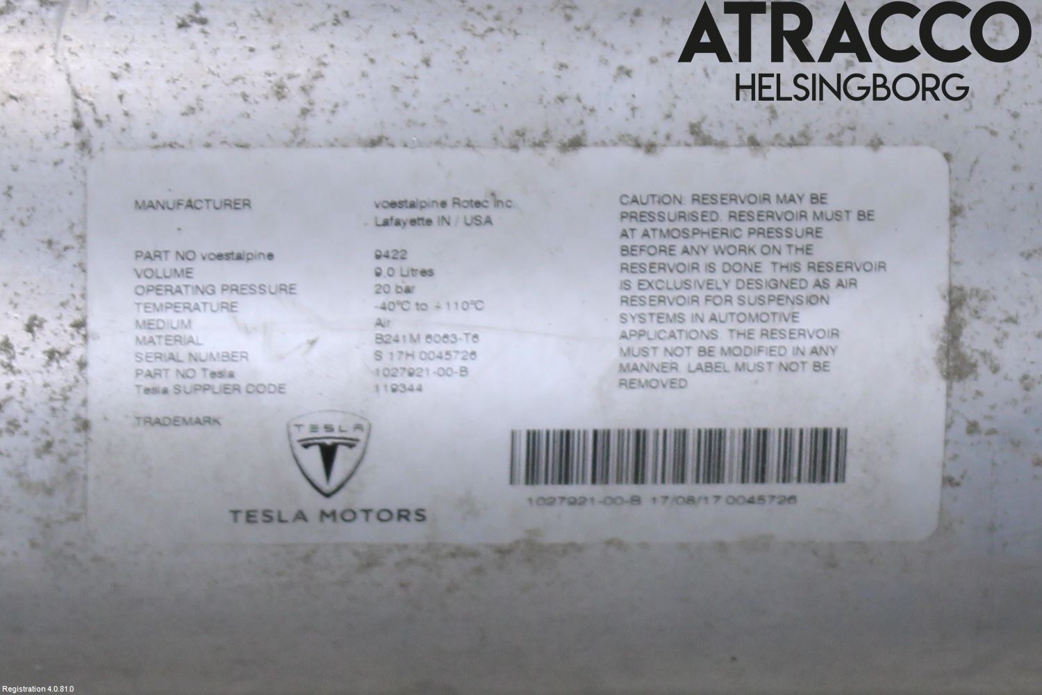 Tesla MODEL X 16- Fjæring Kompressor Støtd-Fjæri