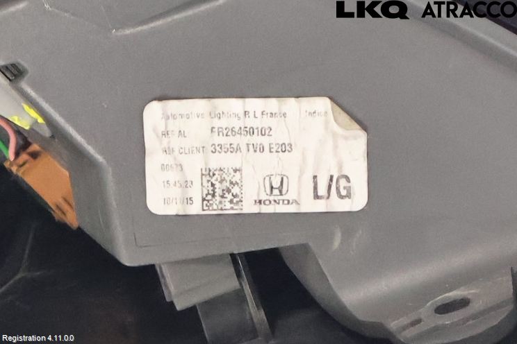 Honda CIVIC 12-16 Baklykt Venstre