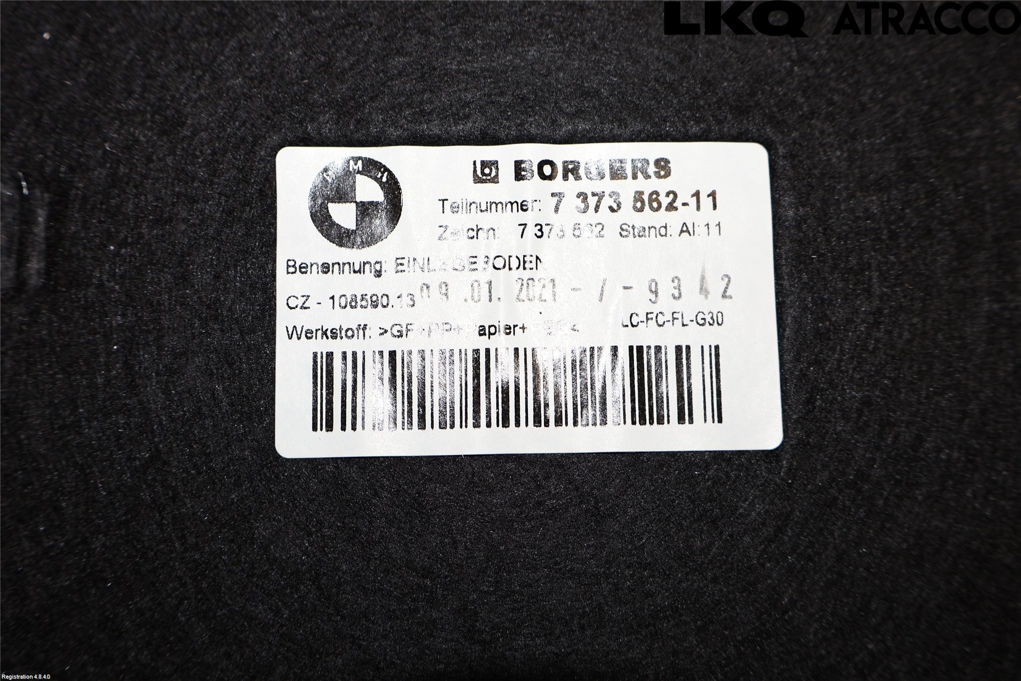 BMW 5 G30/G31/F90 17-23 Innr Bagasjeromkledsel
